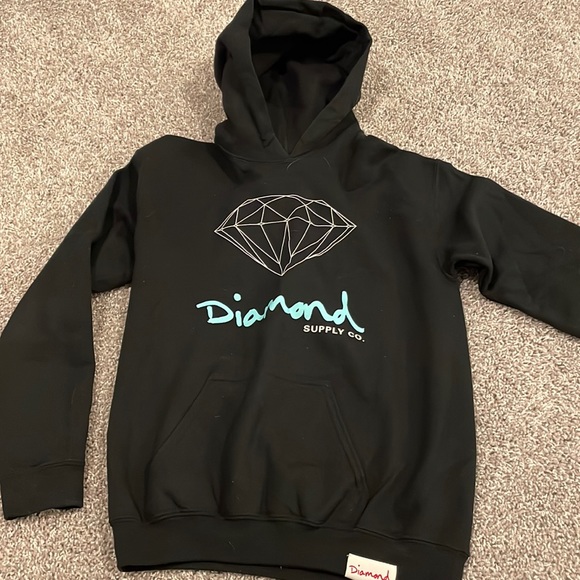 Kids large diamond hoodie - fits womens small - Picture 1 of 5